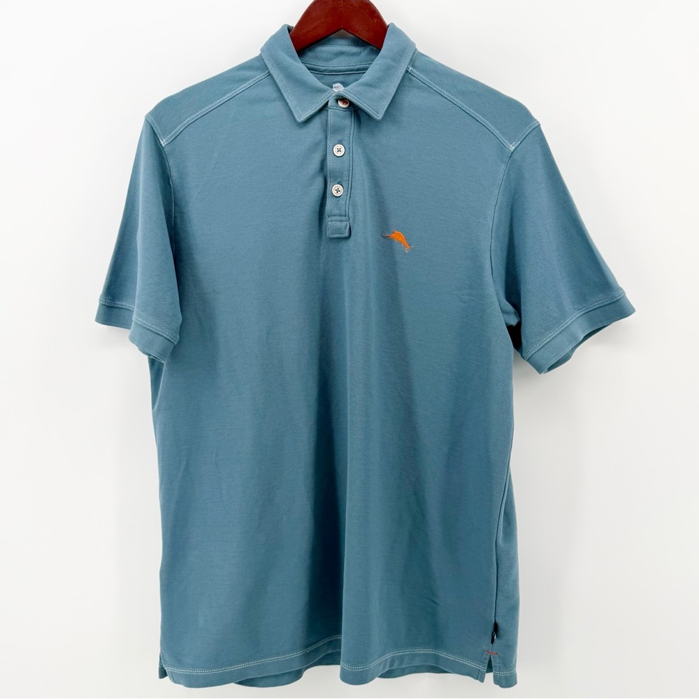 Tommy Bahama Small Tropicool Pique IslandZone Polo Shirt Men Sage Green